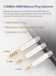 KBEAR ST16 Crystal 16 Cores Upgrade Cable 5N Single Copper Silver-plated 2PIN/MMCX/QDC Earbuds Connector For KS1 Star River Lark
