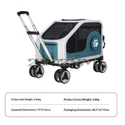 Portable Pet Trolley Case, Fashionable Detachable Dog Trolley Case, Foldable Pet Bag Cat Travel Carrier Bag