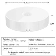 Motion Sensor Light USB Rechargeable Night Light LED Lamp for Kitchen Bedroom Stairs Hallway Cabinet Closet Wardrobe Nightlight
