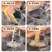 Kitchen Sink Drain Basket Stainless Steel Triangle Food Vegetables Peel Egg Filter Storage Organizer Kitchen Shelf Rack Drainier