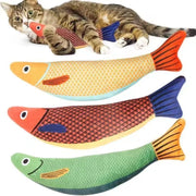 Cat Toys Saury Fish Crinkle Sound Soft and Durable Interactive Kitten Kicker for Indoor Kitty Exercise for All Breeds