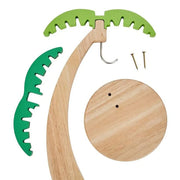 Wooden Banana Rack Hanging Kitchen Rack Simulated Leaf Decorative Fruit Vertical Storage Rack with Hook Kitchen Decoration