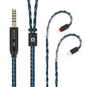 KBEAR ST16 Crystal 16 Cores Upgrade Cable 5N Single Copper Silver-plated 2PIN/MMCX/QDC Earbuds Connector For KS1 Star River Lark