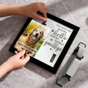Pet Memorial Frame with Collar Holder Wooden Pet Picture Frame Loss of Dog Sympathy Gift Tabletop Decor Cat Dog Passing Away