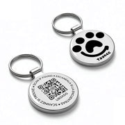QR ID Pet Tag for Cat, Metal Cat Tag with QR Code, Real-time Scan Alerts, Record Pet Profile, No Subscription or Fees