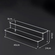 1-5 Tier Acrylic Display Risers Clear Shelf Doll Clay Figurine Display Stand for Desserts Perfume Organizer Showcase W-10