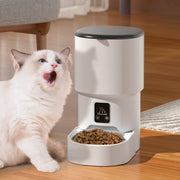 4L Tuya WiFi large capacity smart cat feeder, can set timed and quantitative feeding, suitable for cat and dog pet feeding bowls