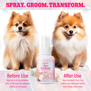 Pet Perfume Spray Rainbow Cotton Candy Scent Long Lasting Deodorizing Pet Safe Odor Neutralizing for Dogs and Cats Grooming