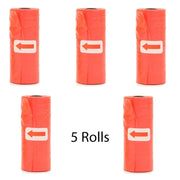 Disposable Pet Poop Bags Dog Poop Bag Bone Dispenser with Leash Clip Puppy Dog Products Supplies 5Roll(75Pcs) Bags