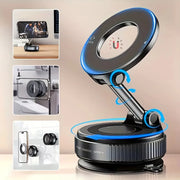 Car Phone Holder with Vacuum Adsorption and Magnetic Suction, New 2025 Model, for In-Car Navigation