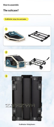 Portable Pet Trolley Case, Fashionable Detachable Dog Trolley Case, Foldable Pet Bag Cat Travel Carrier Bag