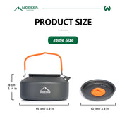 Camping Tableware Outdoor Cookware Set Pots Tourist kettle coffee cup filte Kitchen Equipment Gear Utensils Hiking Picnic Travel