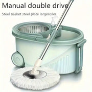 360 Spin Mop And Bucket System Modern Minimalist Green Bucket Stainless Steel Wringer 61 Inch Stainless Steel Handle 2 Microfiber Refills Floor Mop With Wheels Soap Dispenser For Hardwood Tile Floor Spring Cleaning Gift