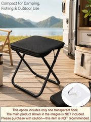 Portable Black Folding Camping Chair (Includes Storage Bag)-A Lightweight, Compact Travel Chair Featuring A Sturdy X-Frame