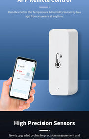 Tuya Zigbee Smart Temperature Humidity Sensor Indoor Hygrometer Thermometer Home Automation Real-time Data Works With Alexa