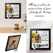 Pet Memorial Frame with Collar Holder Wooden Pet Picture Frame Loss of Dog Sympathy Gift Tabletop Decor Cat Dog Passing Away