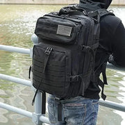 Men 45L Tactical Backpack Molle Bug Out Bag Survival Emergency Water Resistant Outdoor Hiking Camping Travel Rucksack Large Capacity EDC Everyday Carry Commuter Work School Laptop Daypack Trekking Cycling Durable Wear Resista