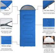 Camping Sleeping Bag Lightweight 4 Season Warm Envelope Backpacking Outdoor Mummy Cotton Winter Sleeping Bag