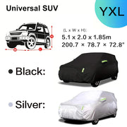 Car Cover Protection Outdoor Exterior Sun Snow UV Winter Summer SUV Sedan Auto Sunshade Dustproof Waterproof Black Silver