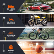 Portable Car Air Compressor 3X Faster 150PSI Cordless Tire Inflator Pump with Digital Gauge for Car Motorcycle Bike Air Pump