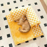 Cat Nest Tunnel Maze Digging Hole Cat Bed Warm for Autumn Winter Suitable All Seasons Removable Washable Pet Winter Blanket