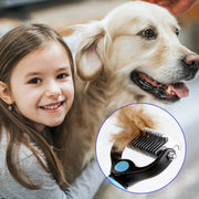 Pet Grooming Brush Comb,Dual-Sided Professional Deshedding Brush for Cats and Dogs ,Pet Brush for Removing Tangles and Knots