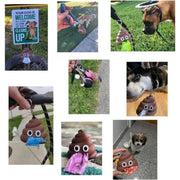Funny Dog Poop Bag Holder for Leash Durable Dog Poop Bag Dispenser for Dog Waste Bags Includes 1 Roll 15 Bags