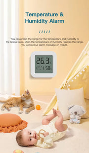 Zigbee 3.0 Temperature Humidity Sensor APP Remote Control Thermometer via Tuya Smart Life For Smart Home Work With Yandex Alexa