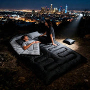 [Double Sleeping Bag] For Adults Mens With Pillow, XL Queen Size Two Person Sleeping Bag For All Season Camping Hiking Backpacki