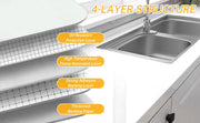 Kitchen Countertop Marble Wallpaper PVC Self-Adhesive Renovation Wall Stickers Kitchen Cabinet Wall Peel and Stick Stickers
