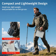 Portable Solar LED Flashlight USB Rechargeable Camping Light with Battery Indicator for Outdoor & Emergency Use