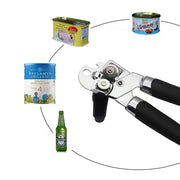 Premium Stainless Steel Professional Multi-Tool Can/Tin Cutter Bottle Opener with Ergonomic Grip Kitchen Gadget