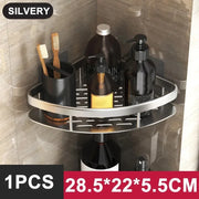 Bathroom Shelf Kitchen Storage Organizer Aluminum Alloy Shampoo Rack Shower Shelf Bathroom Accessories No Drill Shelf