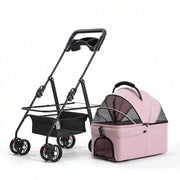 Pet Stroller Suitable For Small And MediumSized Dogs, Luxury Large Cat Stroller Detachable Carrier, Suitable For Puppies, Kitte
