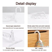 New Hotels Foldable Clothes Drying Rack Five-hole Multi-function Clothes Hook Angle Adjustable Clothes Hanger Travel