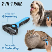 Pet Grooming Brush Comb,Dual-Sided Professional Deshedding Brush for Cats and Dogs ,Pet Brush for Removing Tangles and Knots