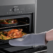 Silicone Oven Mitts 2PCS, Heat Resistant 500F Kitchen Mitts, 11.4