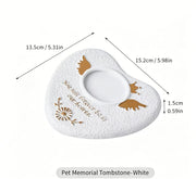 G22 Handmade Pet Memorial Tombstone with Photo Frame Heart Paw Print Portable Grave Marker for Dog Cat Outdoor memorials Gift