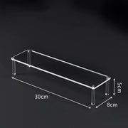 1-5 Tier Acrylic Display Risers Clear Shelf Doll Clay Figurine Display Stand for Desserts Perfume Organizer Showcase W-10