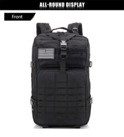 Men 45L Tactical Backpack Molle Bug Out Bag Survival Emergency Water Resistant Outdoor Hiking Camping Travel Rucksack Large Capacity EDC Everyday Carry Commuter Work School Laptop Daypack Trekking Cycling Durable Wear Resista