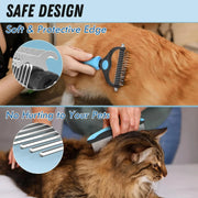 Pet Grooming Brush Comb,Dual-Sided Professional Deshedding Brush for Cats and Dogs ,Pet Brush for Removing Tangles and Knots