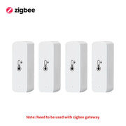 Tuya Zigbee Smart Temperature Humidity Sensor Indoor Hygrometer Thermometer Home Automation Real-time Data Works With Alexa