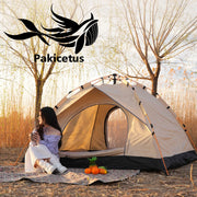 PAKICETUS 2-4 Person Automatic Pop Up Camping Tent, Instant Quick Setup Portable Windproof Tent, Lightweight Backpacking Shelter for Outdoor Travel Hiking Picnic