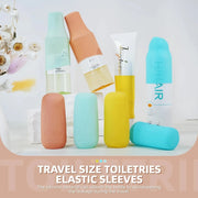 Travel Bottle Covers, Silicone Travel Container Toiletry Covers Lock Travel Accessories, For Shampoo Conditioner Washing Bottles