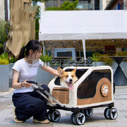 Portable Pet Trolley Case, Fashionable Detachable Dog Trolley Case, Foldable Pet Bag Cat Travel Carrier Bag