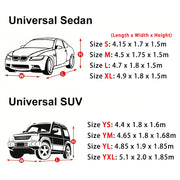 Car Cover Protection Outdoor Exterior Sun Snow UV Winter Summer SUV Sedan Auto Sunshade Dustproof Waterproof Black Silver
