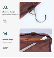 Leather Toiletry Bag for Men Women Dopp Kit Mens Hanging Toiletry Bag Travel Toiletry Bag for Traveling Large Cosmetic Bag for T