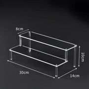 1-5 Tier Acrylic Display Risers Clear Shelf Doll Clay Figurine Display Stand for Desserts Perfume Organizer Showcase W-10
