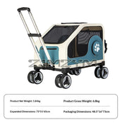 Portable Pet Trolley Case, Fashionable Detachable Dog Trolley Case, Foldable Pet Bag Cat Travel Carrier Bag