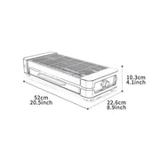 Stylish AMERZIS stainless steel electric grill for indoor and outdoor use, 110-130V American plug with temperature control and removable surface brush, ideal for cooking steaks and vegetables